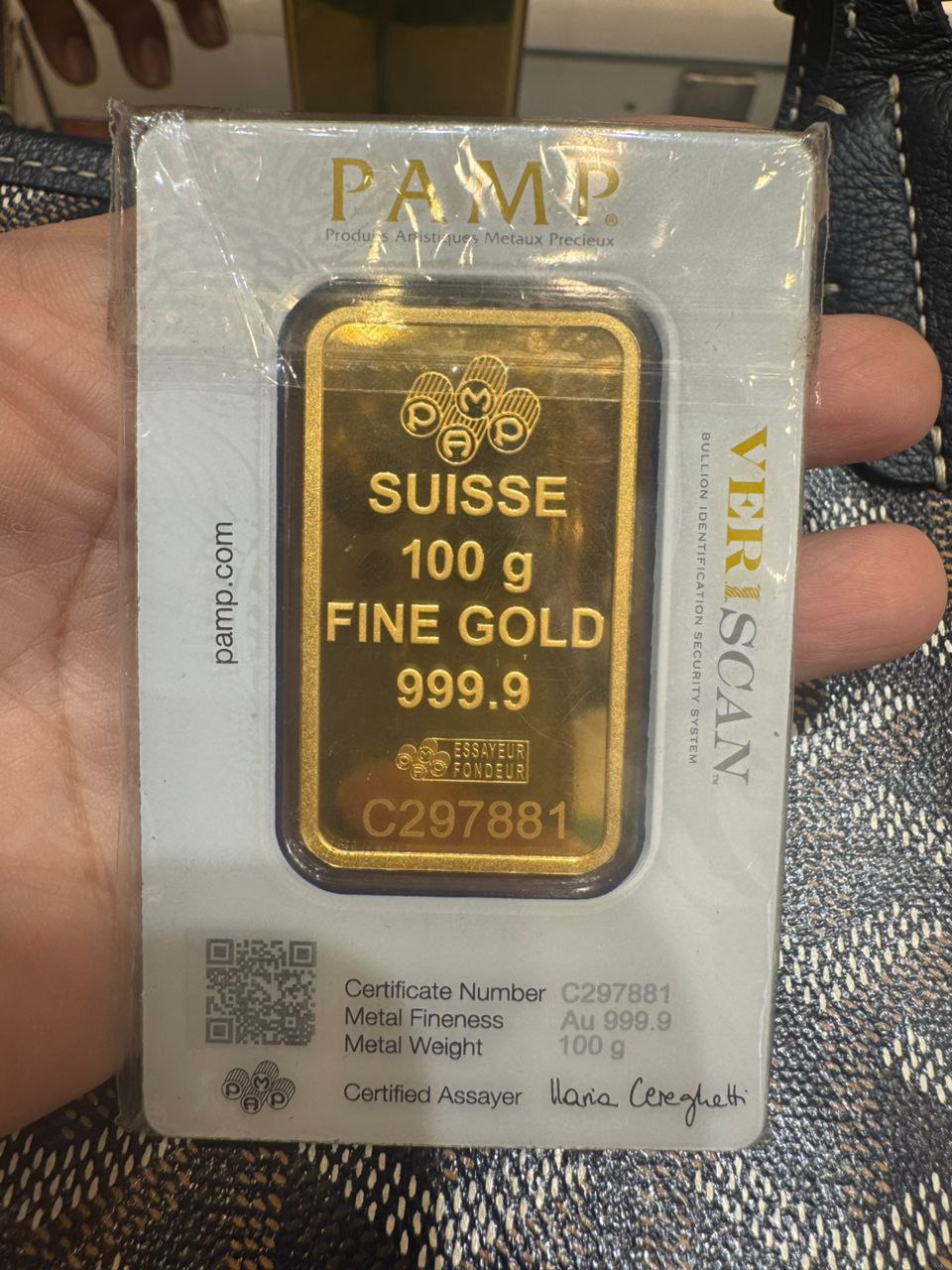 GOLD BAR PAMP B:100 gram 999,9 